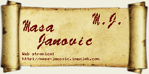 Maša Janović vizit kartica